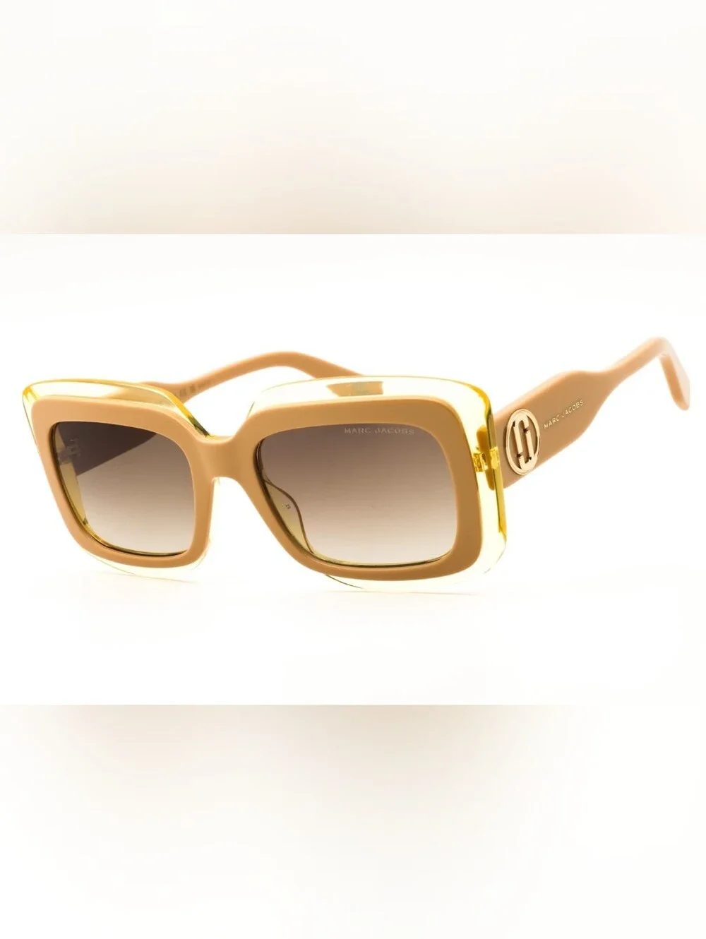 Marc Jacobs, MARC 850/S, BEIGE/BROWN SF, Oversized, Woman's Sunglasses